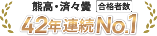 熊高・済々黌 合格者数 42年連続No.1