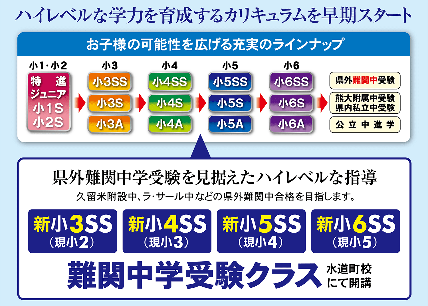 小学部充実のラインナップ