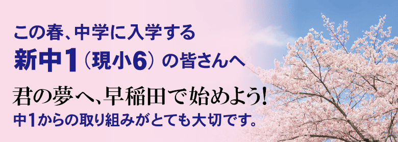 早稲田スクールの中学準備