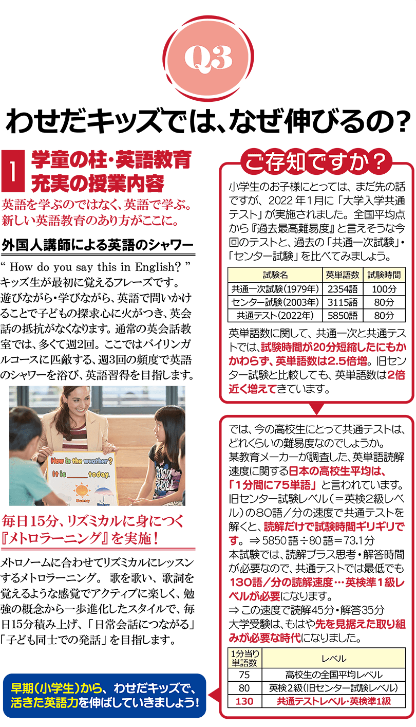 伸びる理由１-英語教育